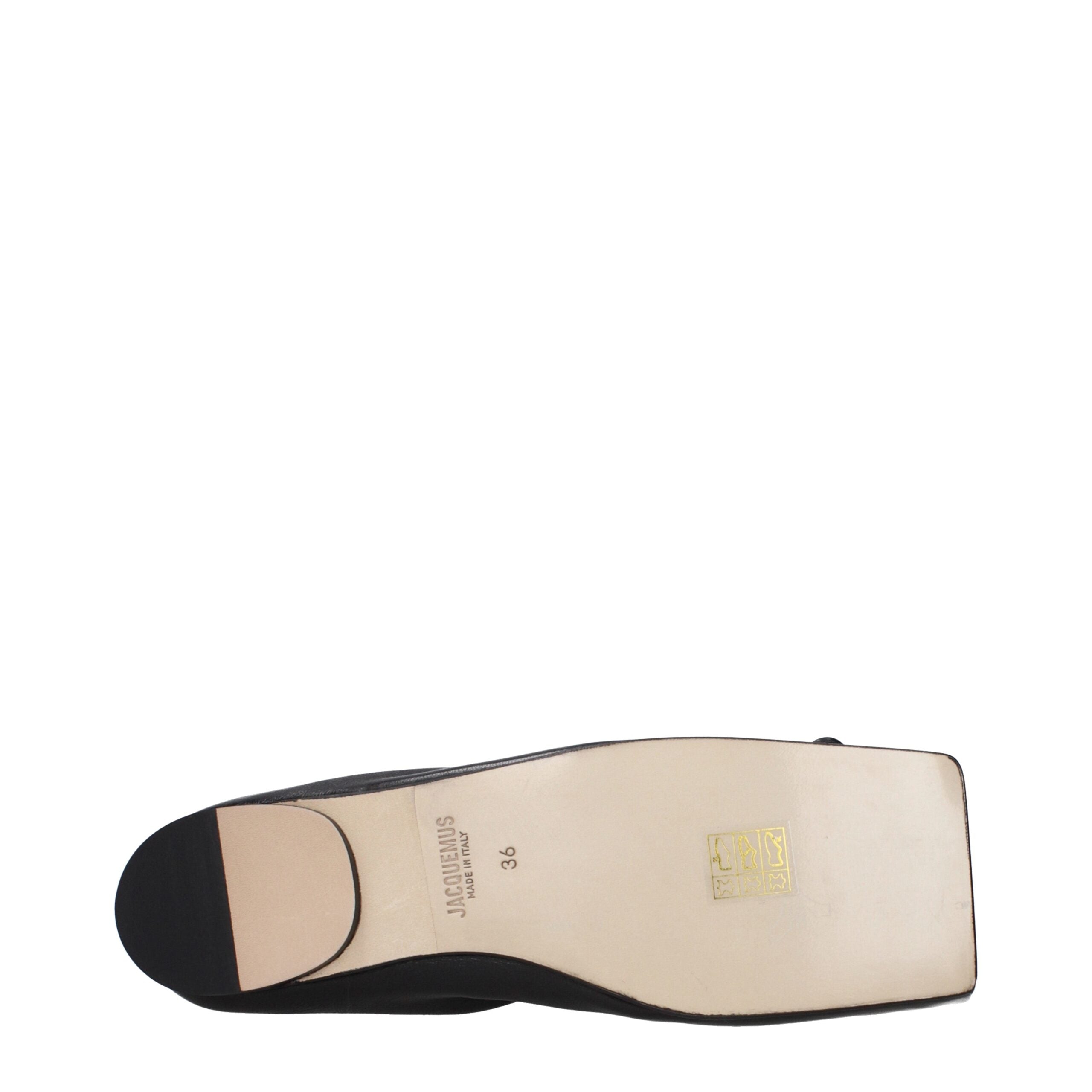 Jacquemus Black Leather Ballet Flats Jacquemus