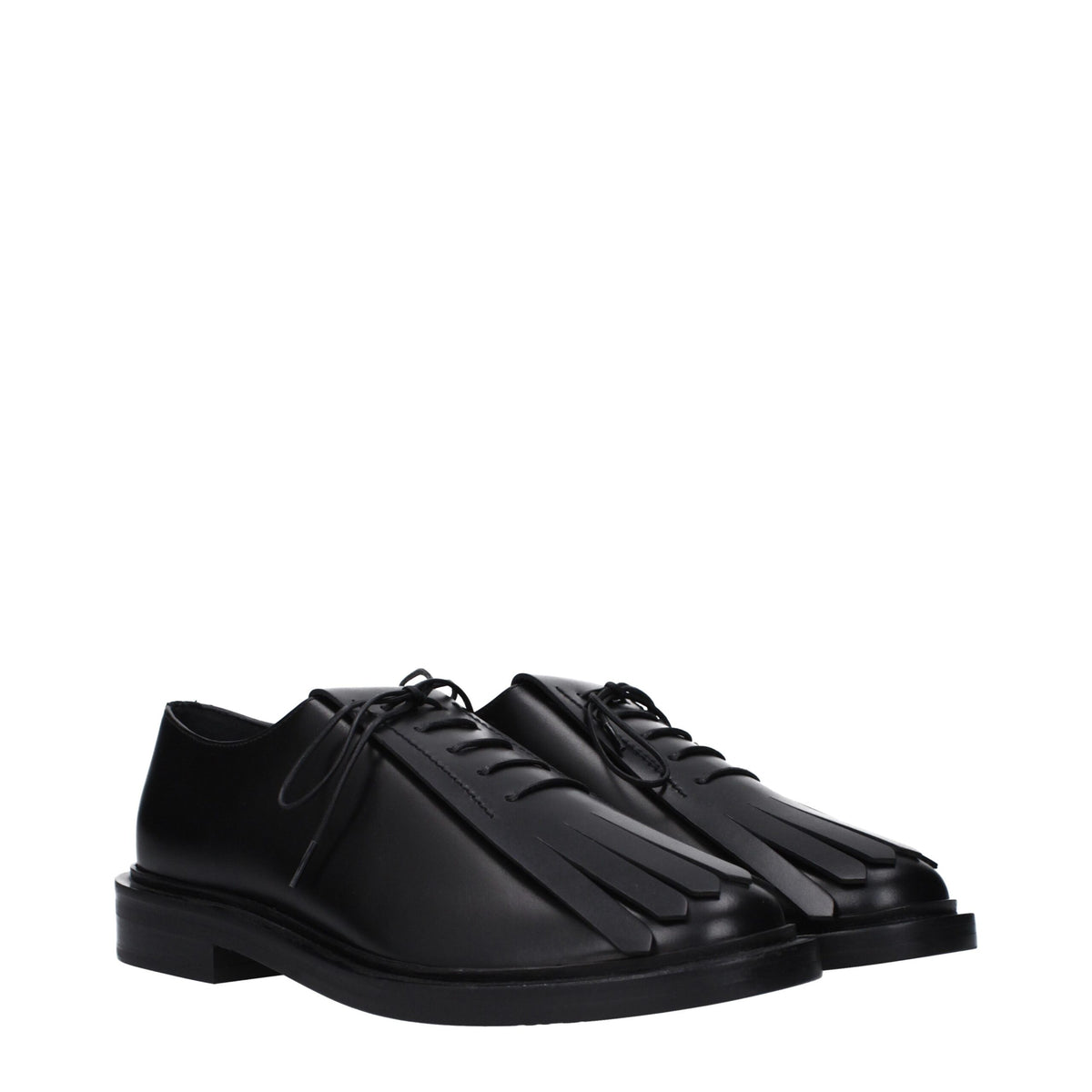 Max Mara Black Leather Oxfords And Derbies Max Mara