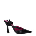 The Attico Black Leather Stiletto Heel Sandals The Attico