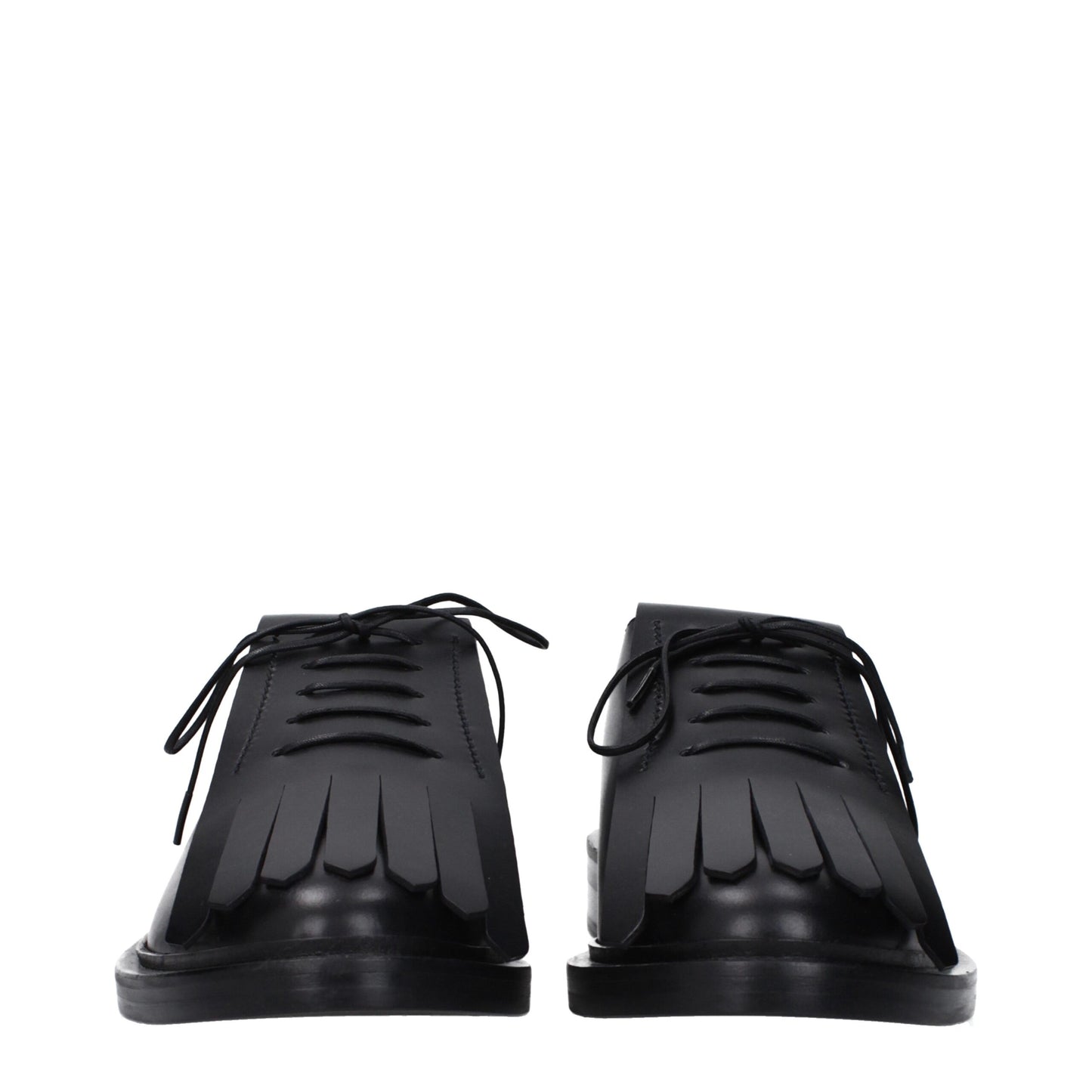 Max Mara Black Leather Oxfords And Derbies Max Mara