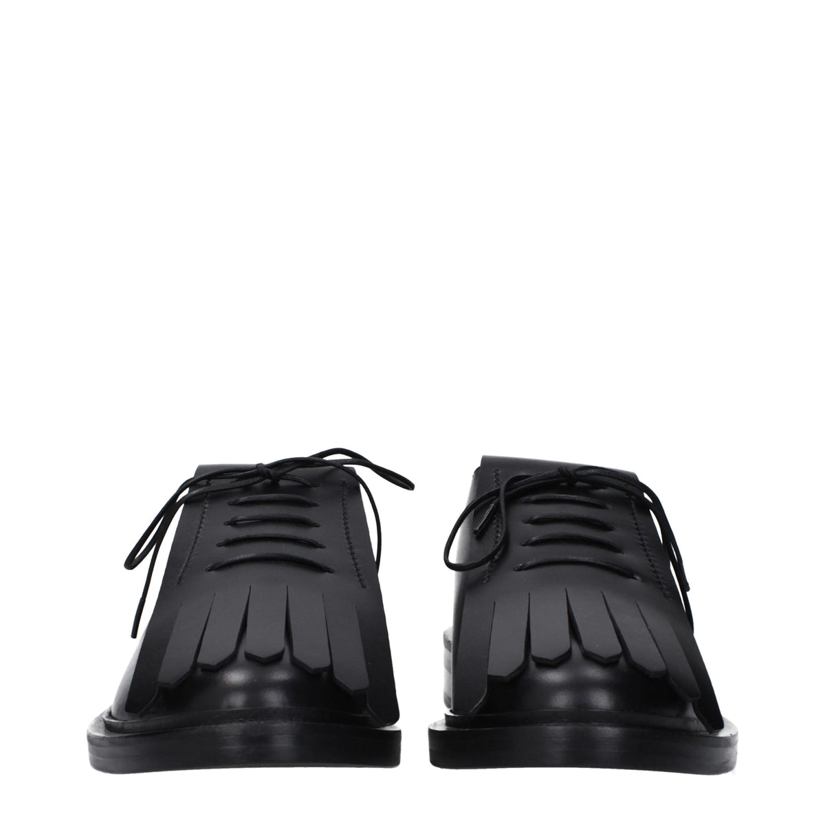 Max Mara Black Leather Oxfords And Derbies Max Mara