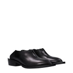 Moschino Black Leather Mules Moschino