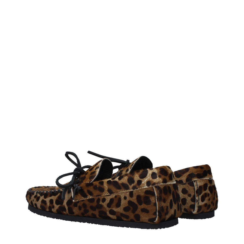 Isabel Marant Brown Horsehair Slip-On Loafers Isabel Marant