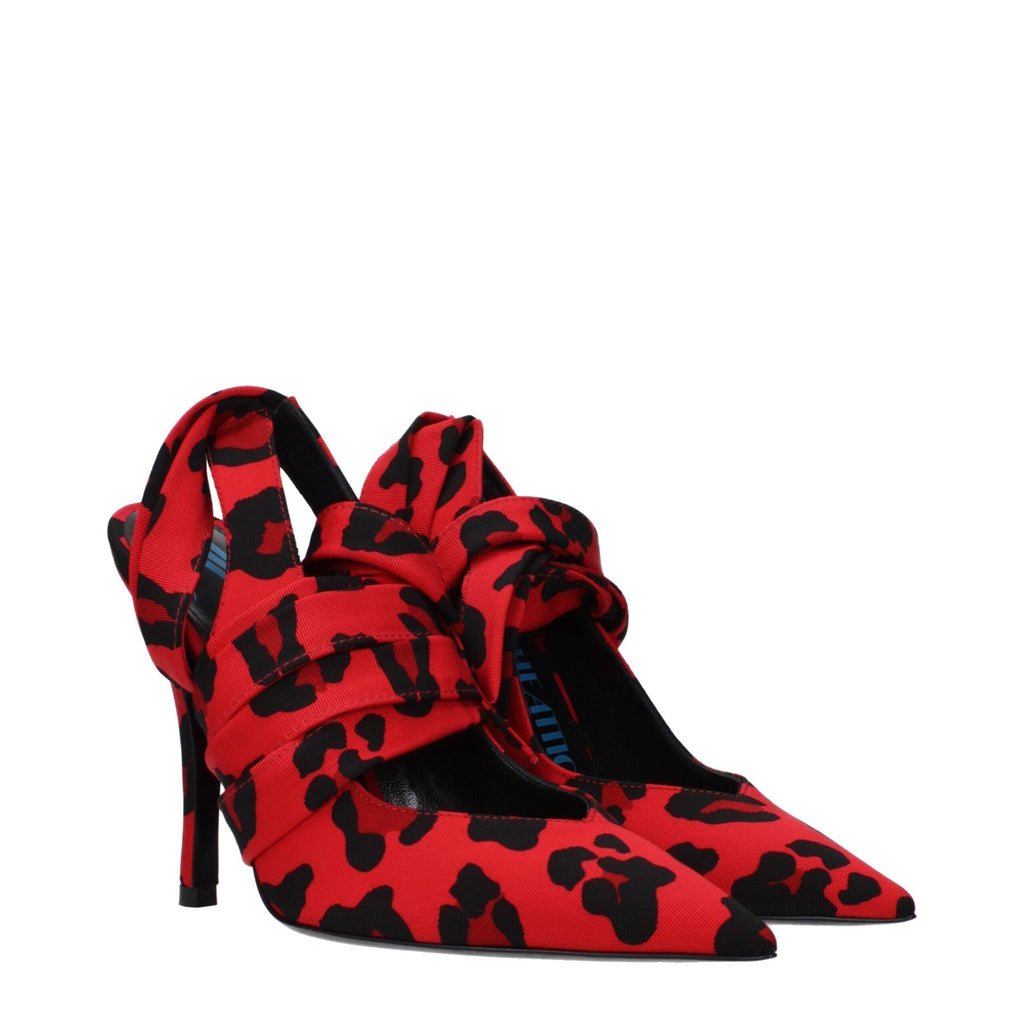 The Attico Red Fabric High Heel Pumps The Attico