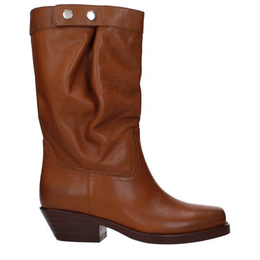 Isabel Marant Brown Leather Ankle Boots Isabel Marant