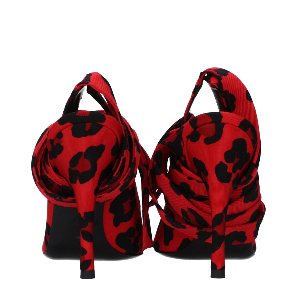 The Attico Red Fabric High Heel Pumps The Attico