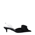 Versace Black Satin Flat Sandals Versace