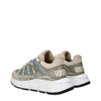 Versace Green Fabric Low Top Sneakers Versace
