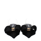Versace Black Satin Flat Sandals Versace