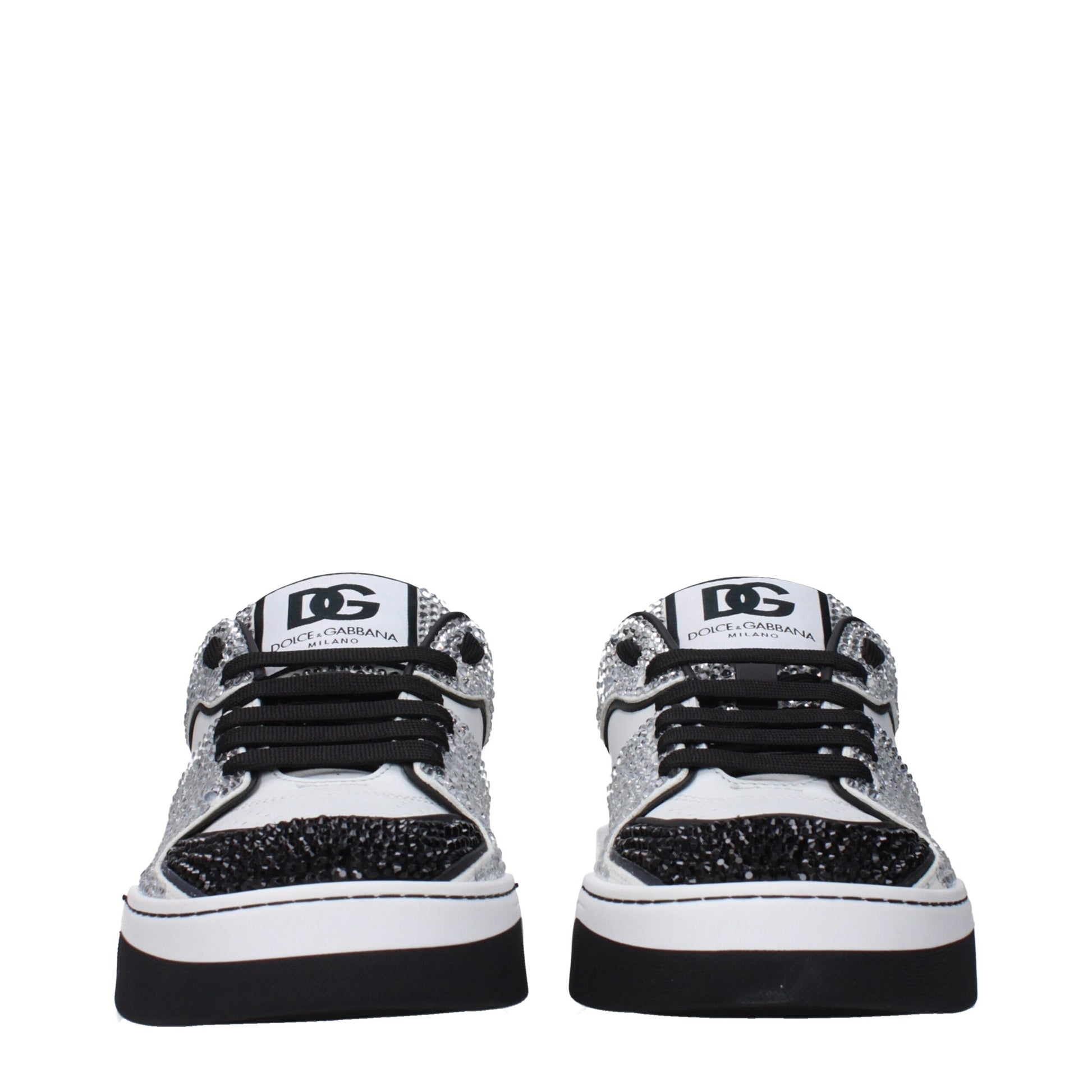 Dolce & Gabbana White Leather Low Top Sneakers Dolce & Gabbana