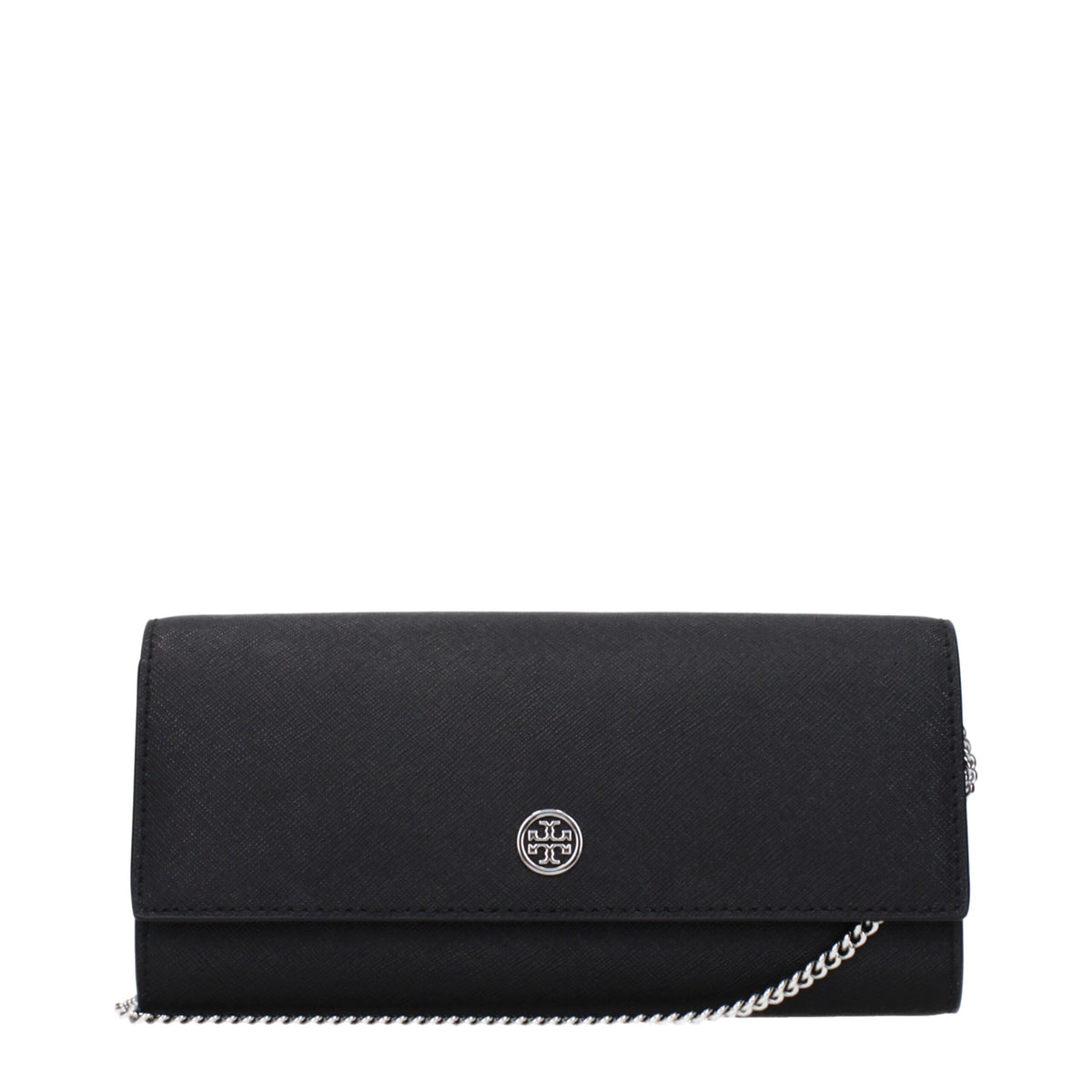 Tory Burch Black Leather Clutch Bag - Eljoys Fashion 
