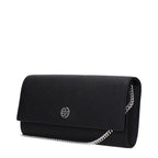 Tory Burch Black Leather Clutch Bag - Eljoys Fashion 