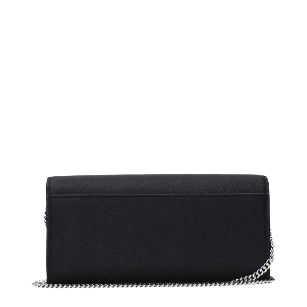 Tory Burch Black Leather Clutch Bag - Eljoys Fashion 