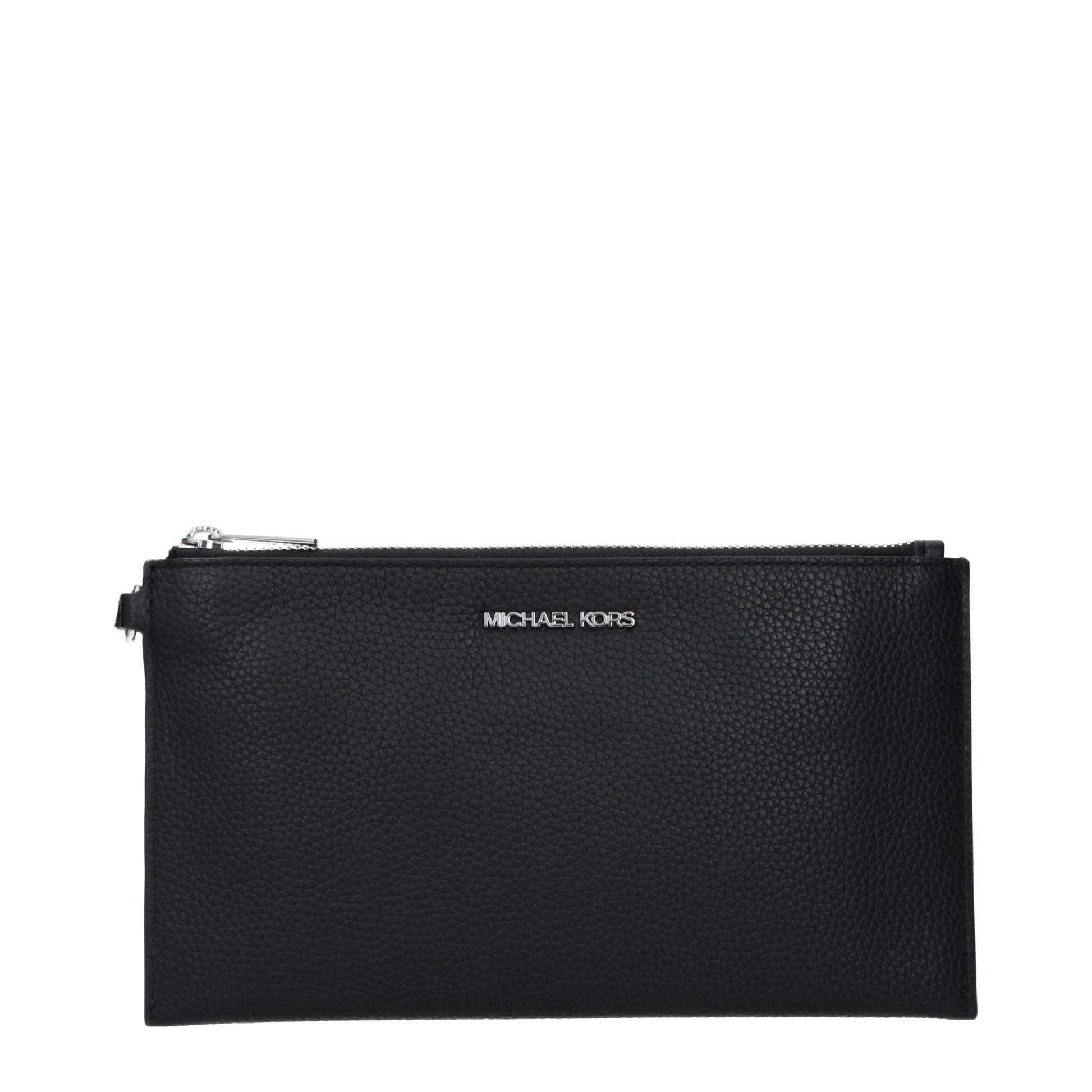 Michael Kors Black Leather Clutch Bag Michael Kors