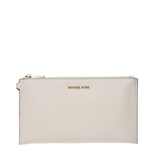 Michael Kors Beige Leather Clutch Bag Michael Kors