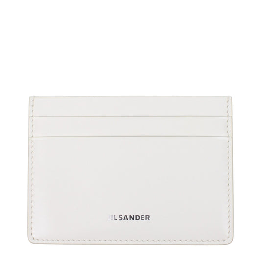 Jil Sander White Leather Cardholder Jil Sander