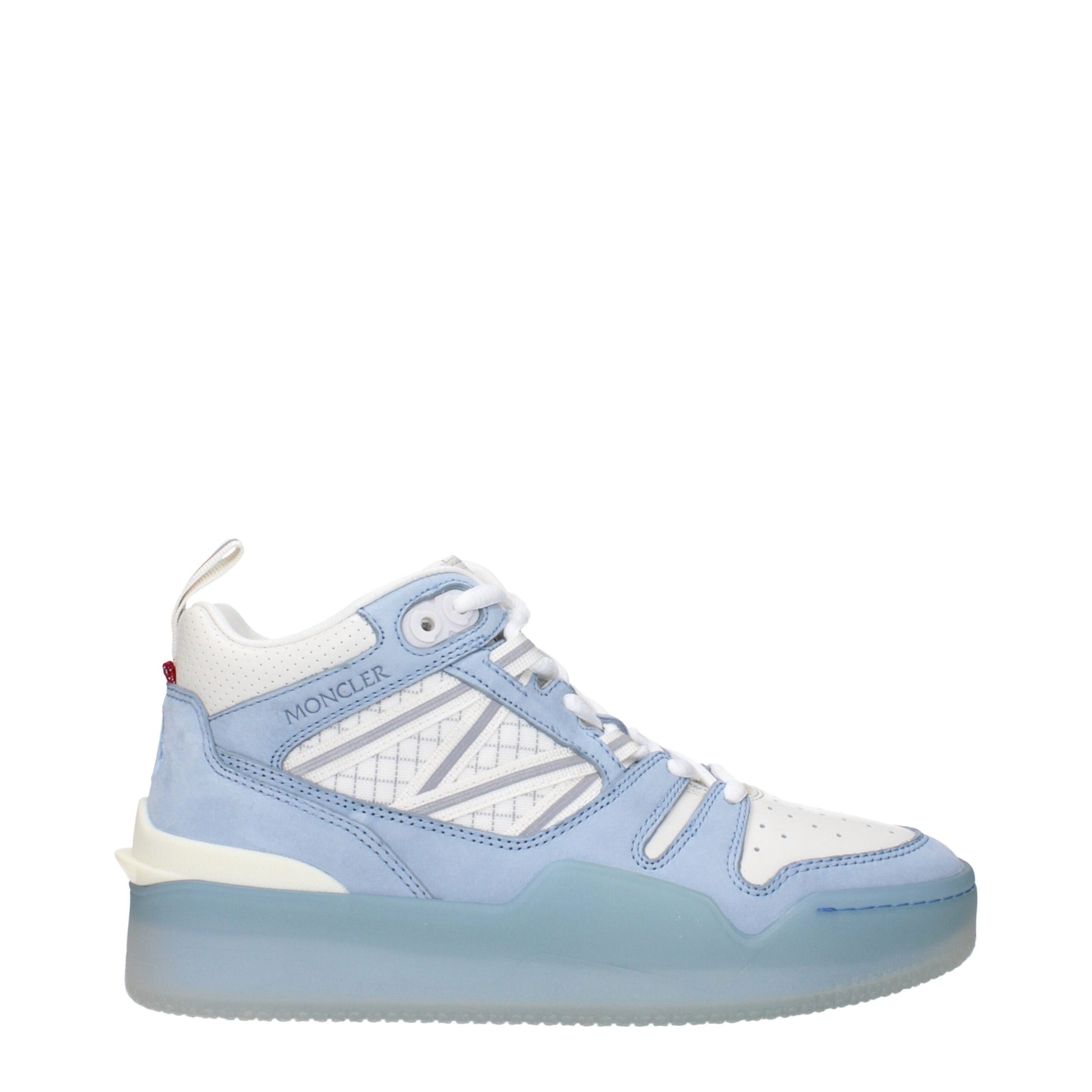 Moncler White Leather High Top Sneakers Moncler