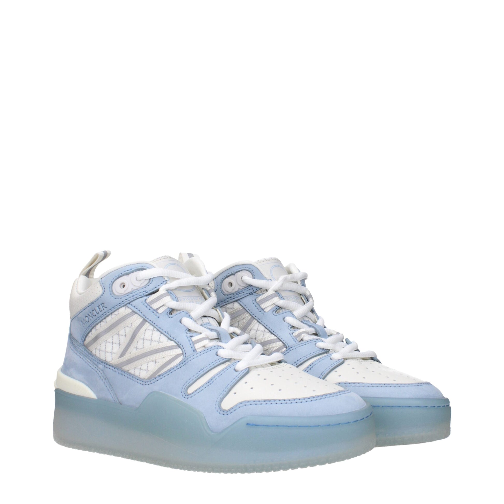 Moncler White Leather High Top Sneakers Moncler