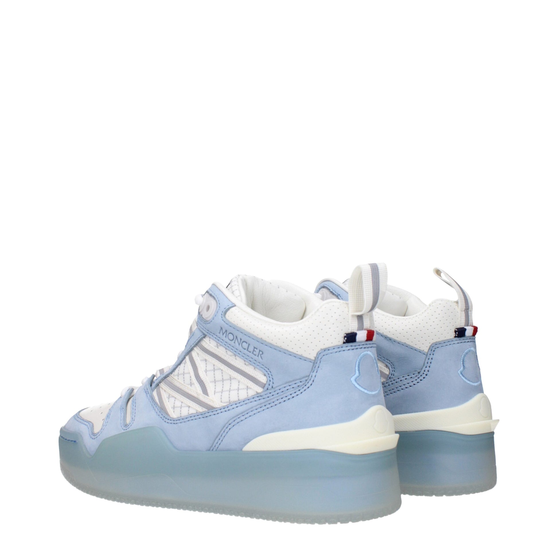 Moncler White Leather High Top Sneakers Moncler