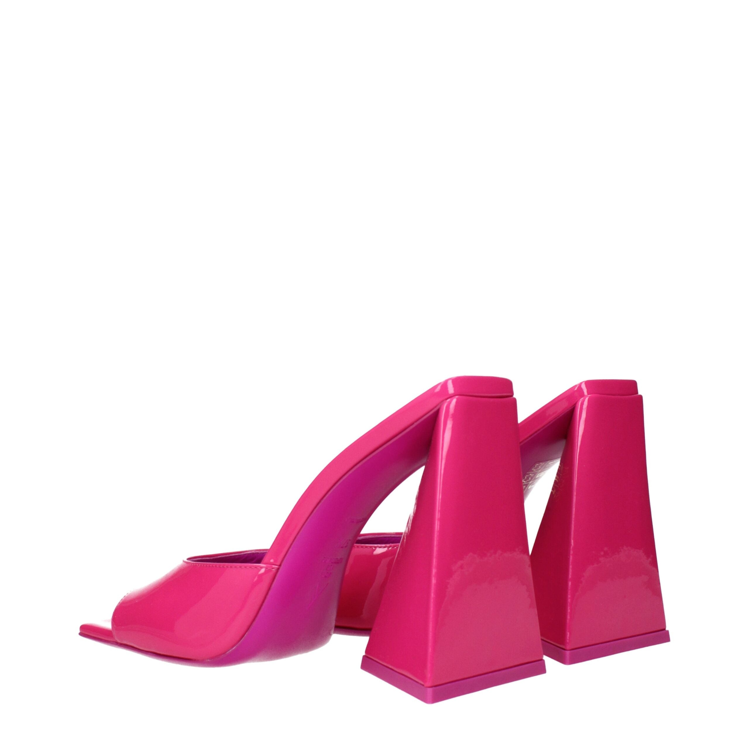 The Attico Pink Leather Platform Sandals The Attico