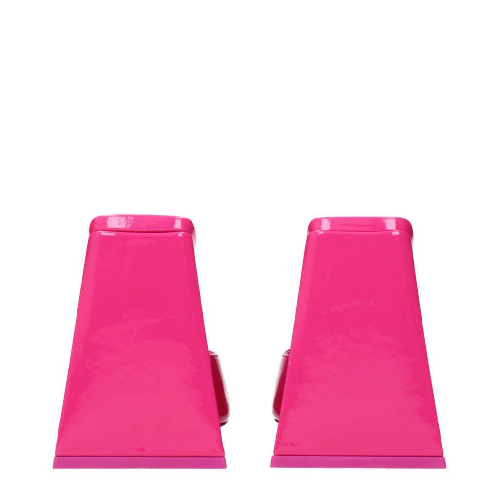 The Attico Pink Leather Platform Sandals The Attico