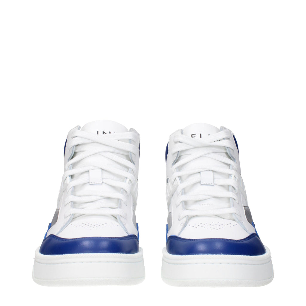 Celine white leather athletic sneakers with sleek design and laces, perfect for casual and sporty outfits.