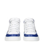 Celine white leather athletic sneakers with sleek design and laces, perfect for casual and sporty outfits.