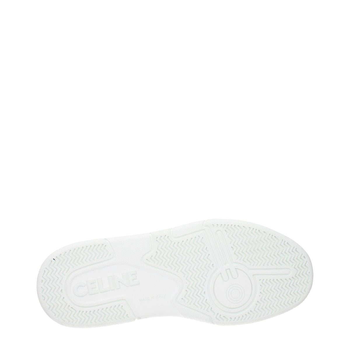 Celine white leather athletic sneakers with sporty design and durable soles, ideal for casual and active wear.