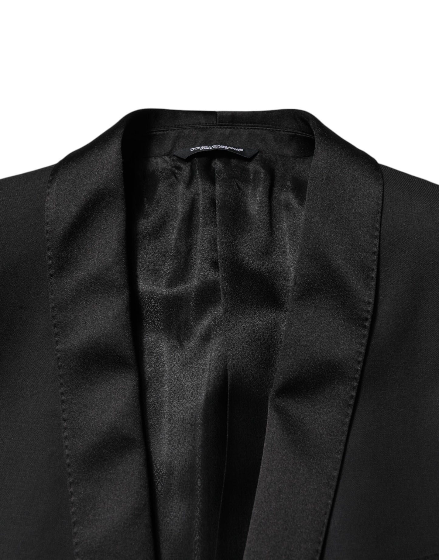 Dolce & Gabbana Black Wool Men Single Breasted 2 Piece Suit Dolce & Gabbana