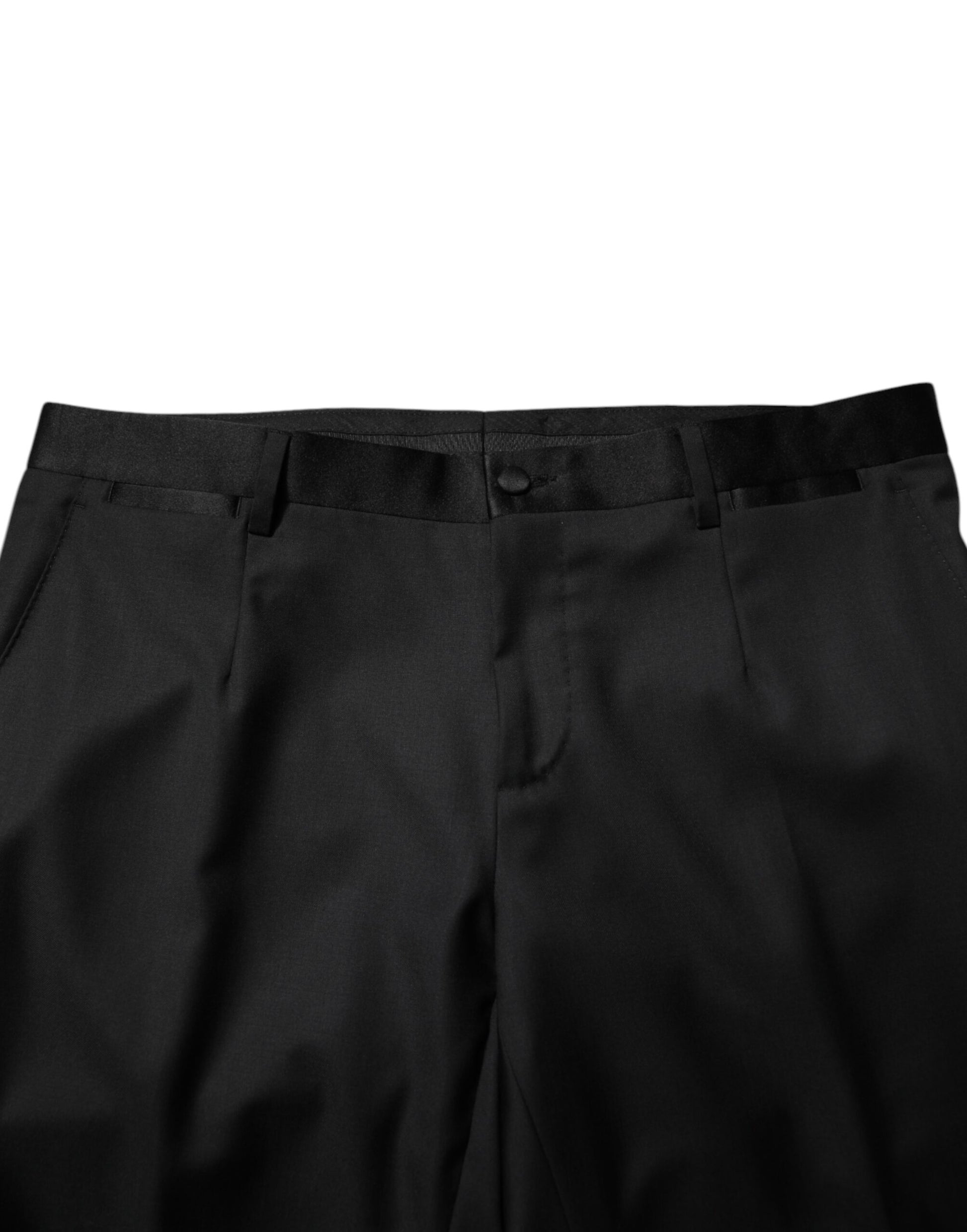 Dolce & Gabbana Black Wool Men Single Breasted 2 Piece Suit Dolce & Gabbana