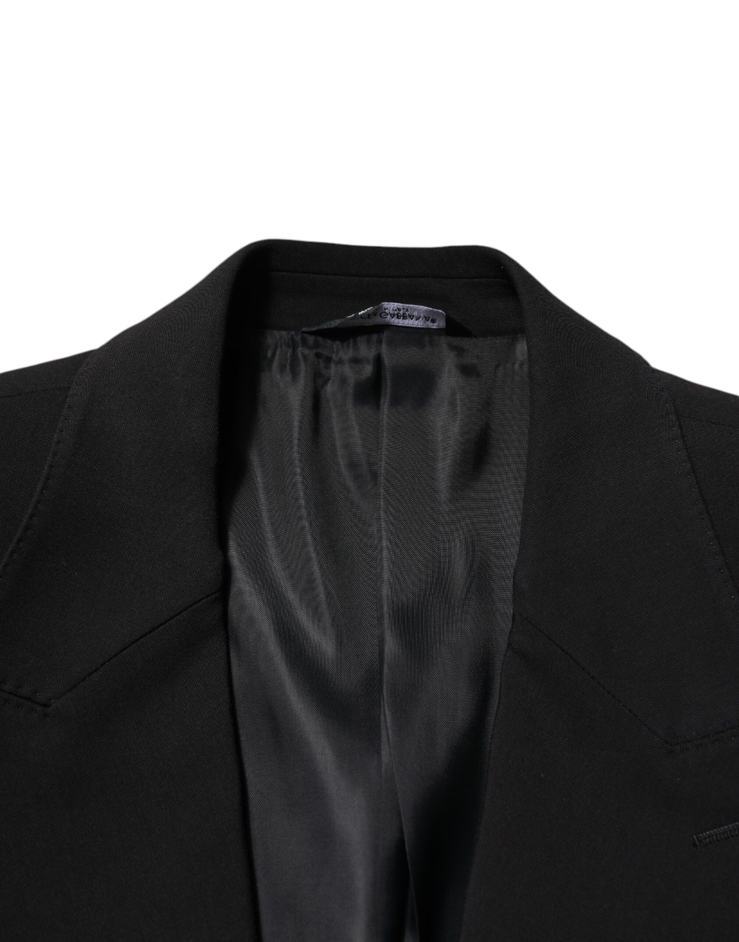 Dolce & Gabbana Black Cotton Single Breasted 2 Piece Suit Dolce & Gabbana