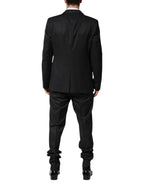 Dolce & Gabbana Dark Gray Wool Single Breasted 2 Piece Suit Dolce & Gabbana