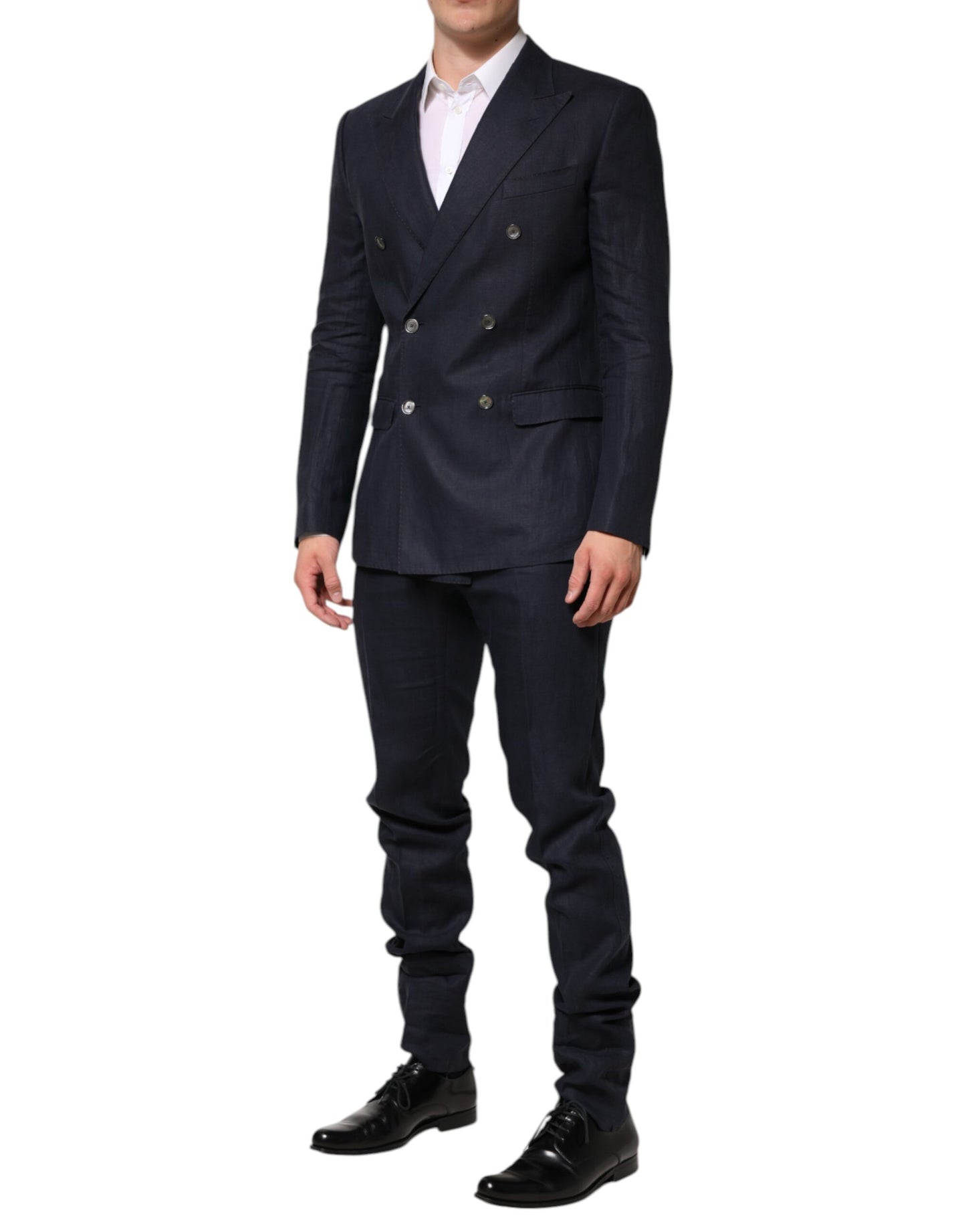 Dolce & Gabbana Dark Blue Double Breasted 2 Piece Suit Dolce & Gabbana