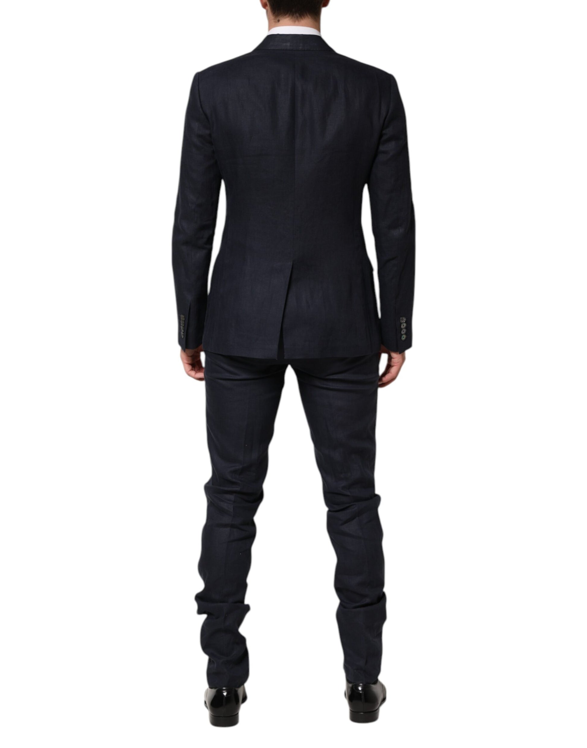 Dolce & Gabbana Dark Blue Double Breasted 2 Piece Suit Dolce & Gabbana