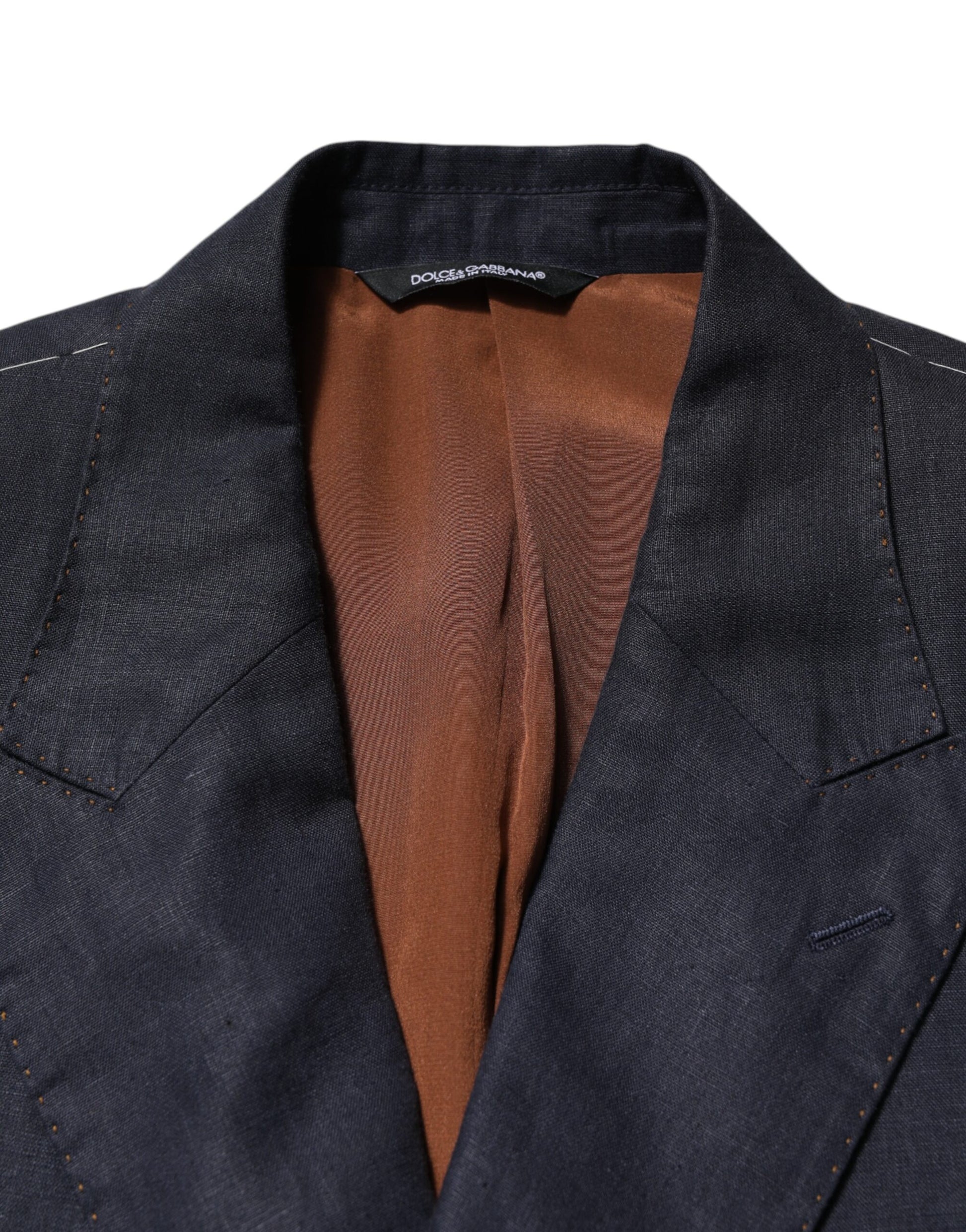 Dolce & Gabbana Dark Blue Double Breasted 2 Piece Suit Dolce & Gabbana