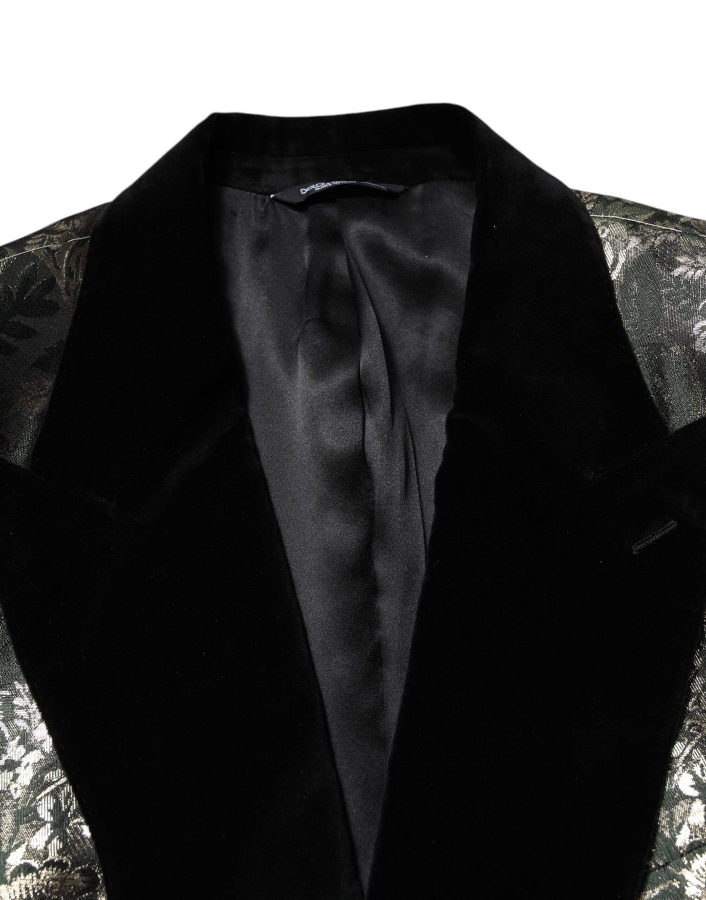 Dolce & Gabbana Metallic Floral Jacquard Silk 2 Piece Suit Dolce & Gabbana