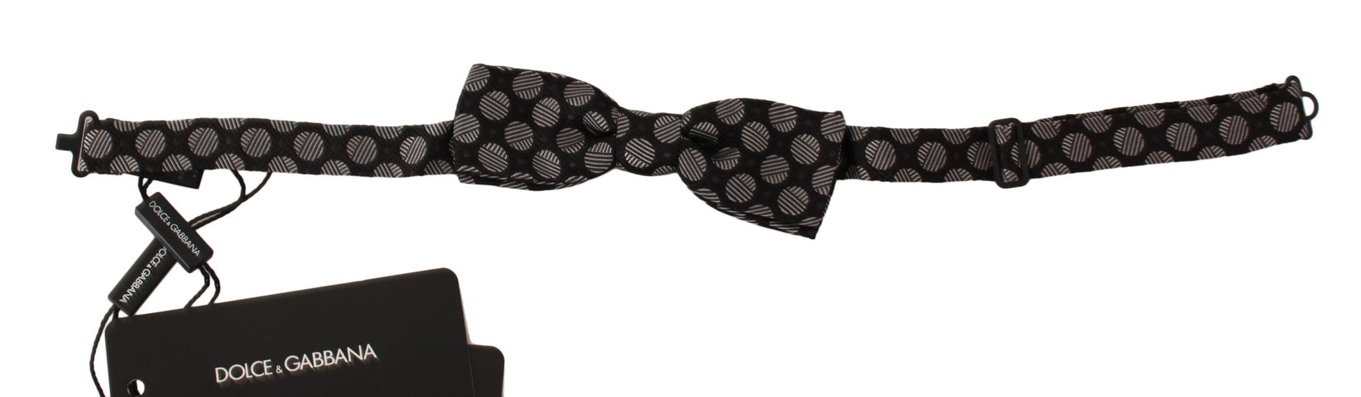 Dolce & Gabbana Brown Silk Polka Dot Jacquard Men Bow Tie Papillon Dolce & Gabbana