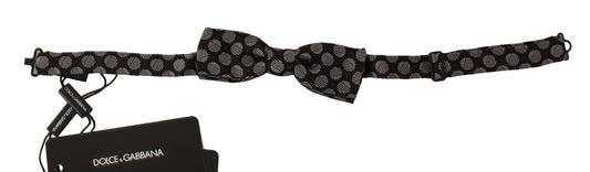 Dolce & Gabbana Brown Silk Polka Dot Jacquard Men Bow Tie Papillon Dolce & Gabbana
