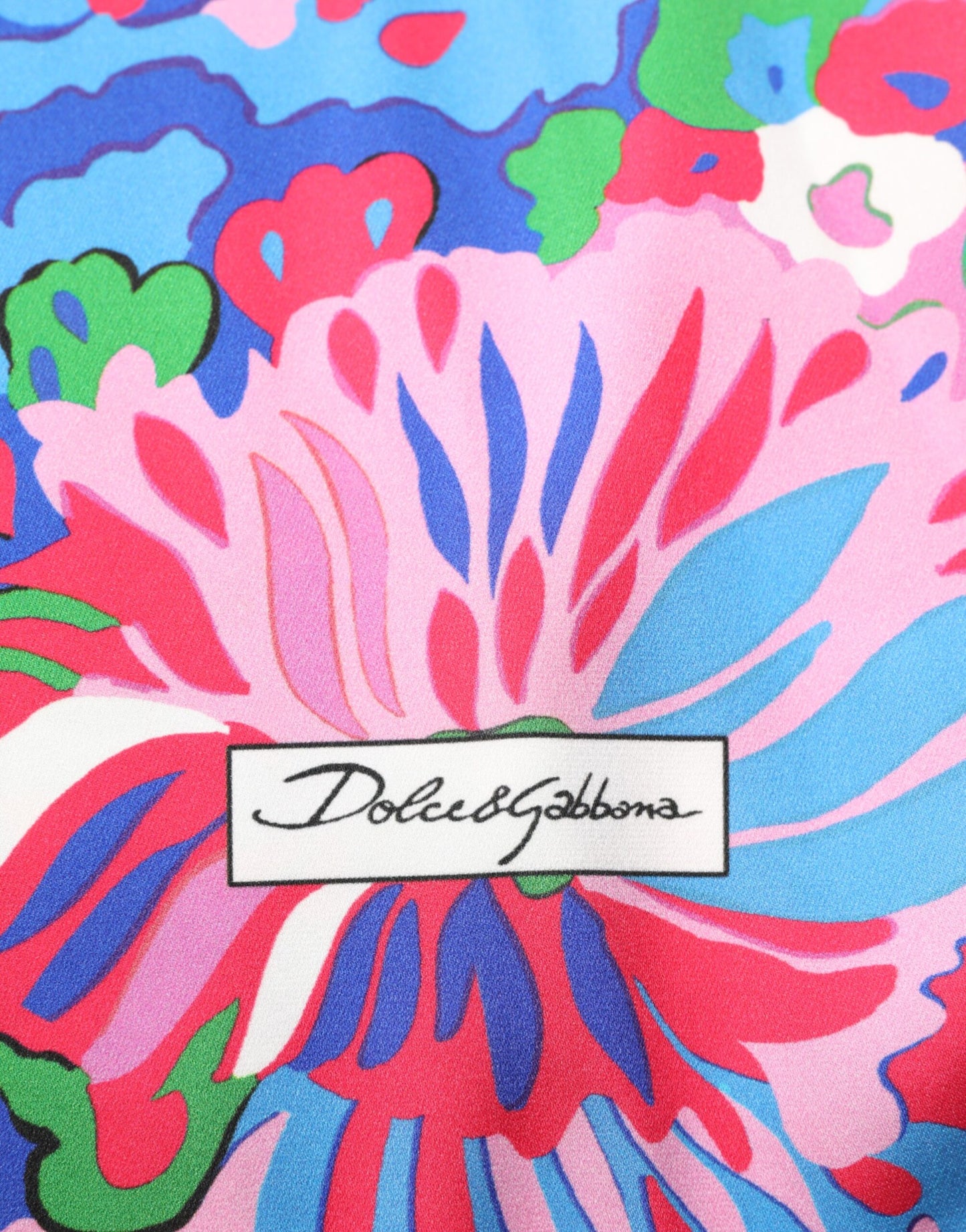 Dolce & Gabbana Multicolor Floral Printed Tunic Blouse Top Dolce & Gabbana