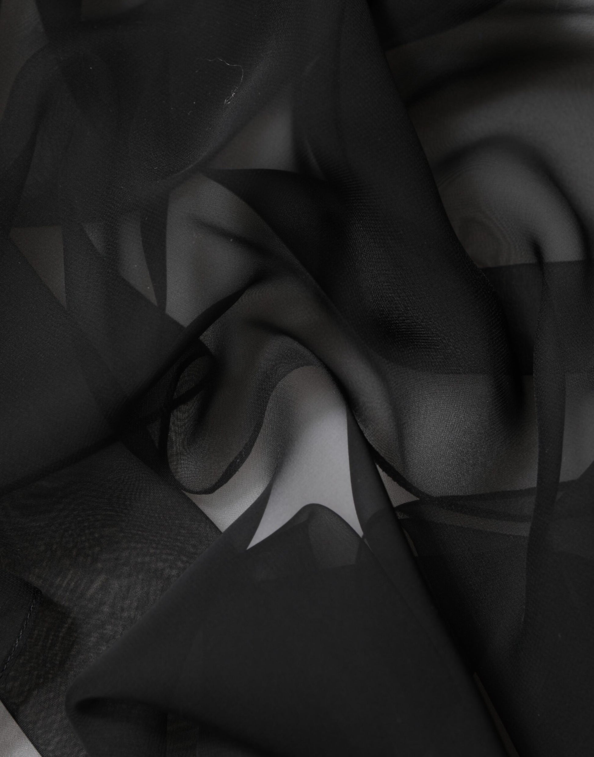 Dolce & Gabbana Black See Through Silk Chiffon Lace Blouse Top Dolce & Gabbana