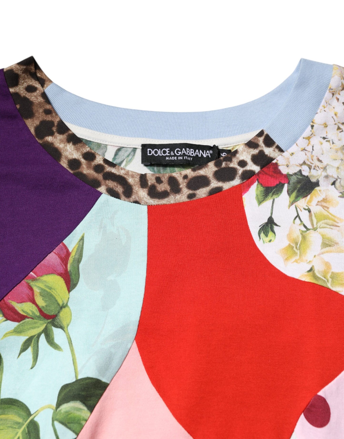 Dolce & Gabbana Multicolor Patchwork Cotton Silk Blouse Top Dolce & Gabbana