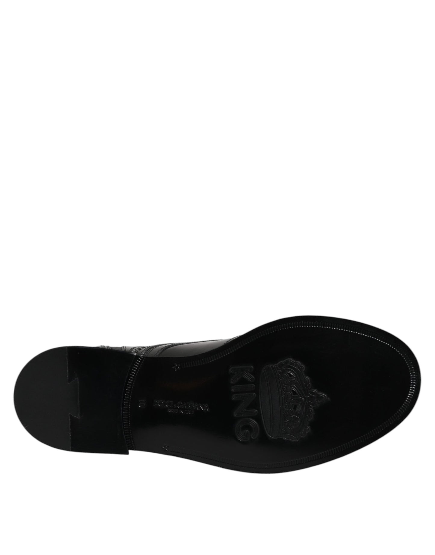 Dolce & Gabbana Black Leather Lace Up Mid Calf Boots Shoes Dolce & Gabbana