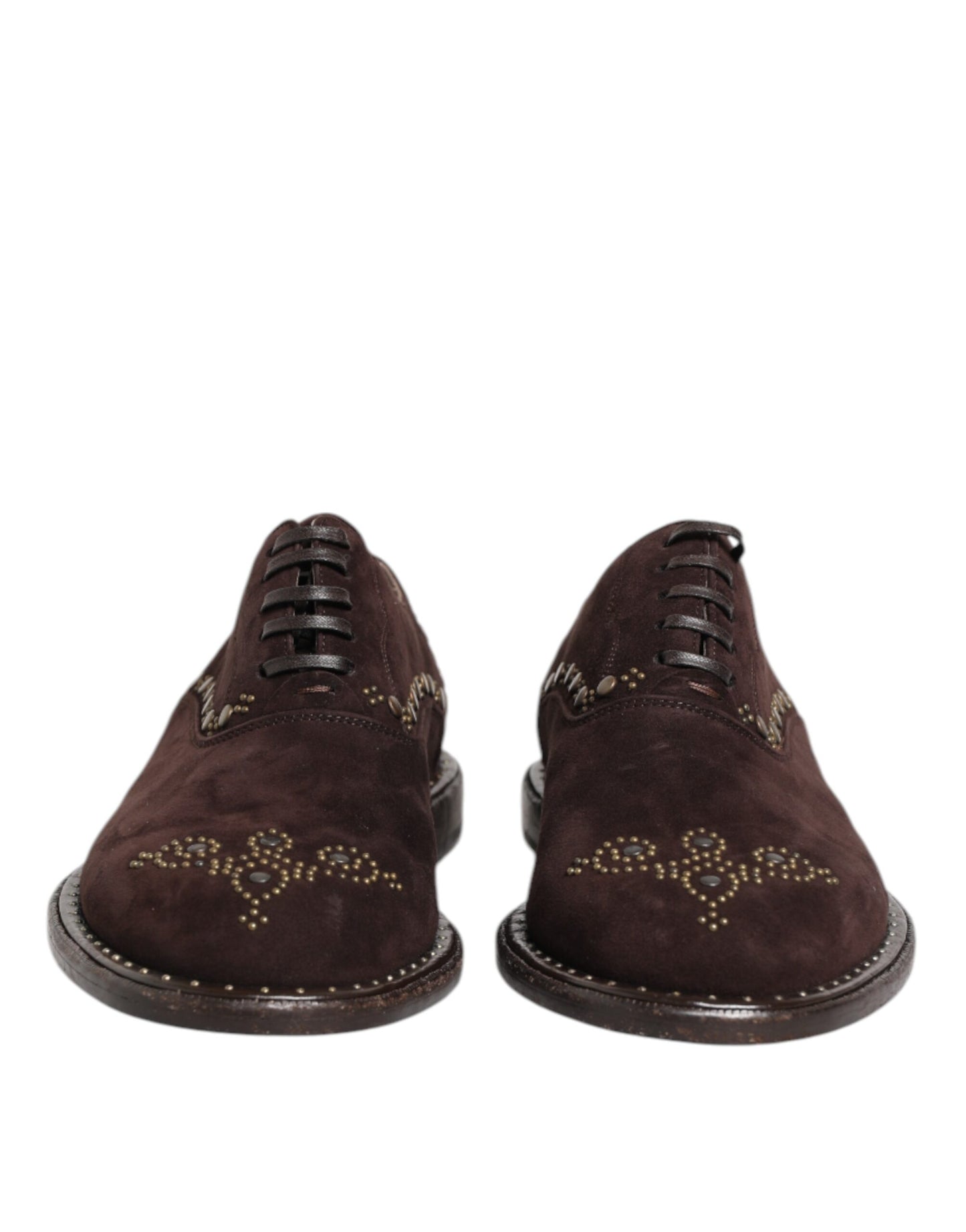 Dolce & Gabbana Brown Velvet Lace Up Oxford Dress Shoes Dolce & Gabbana