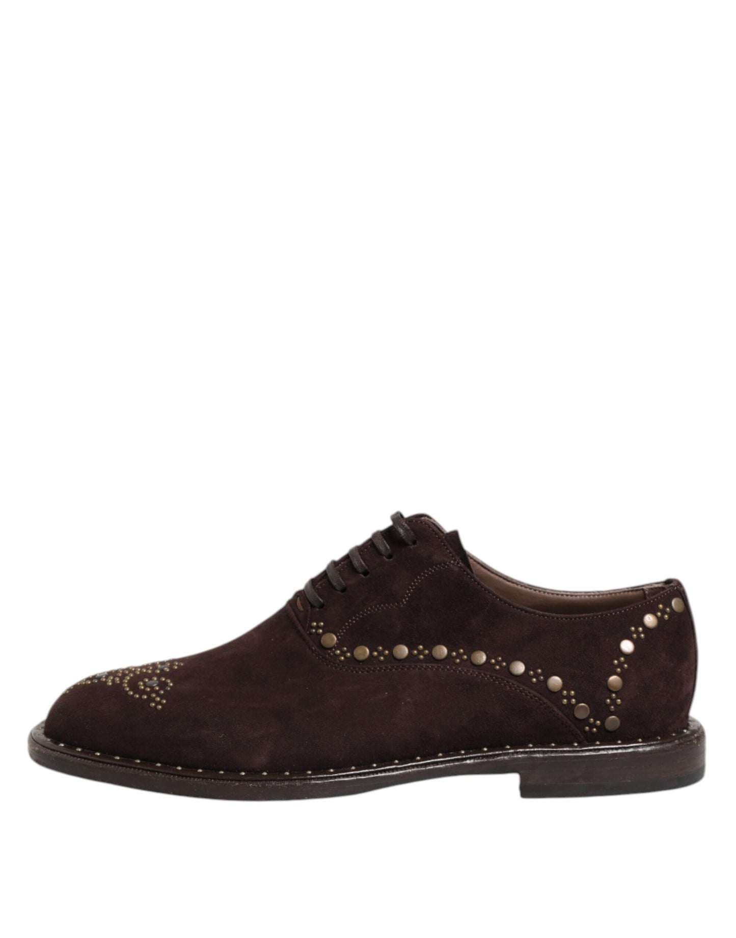 Dolce & Gabbana Brown Velvet Lace Up Oxford Dress Shoes Dolce & Gabbana