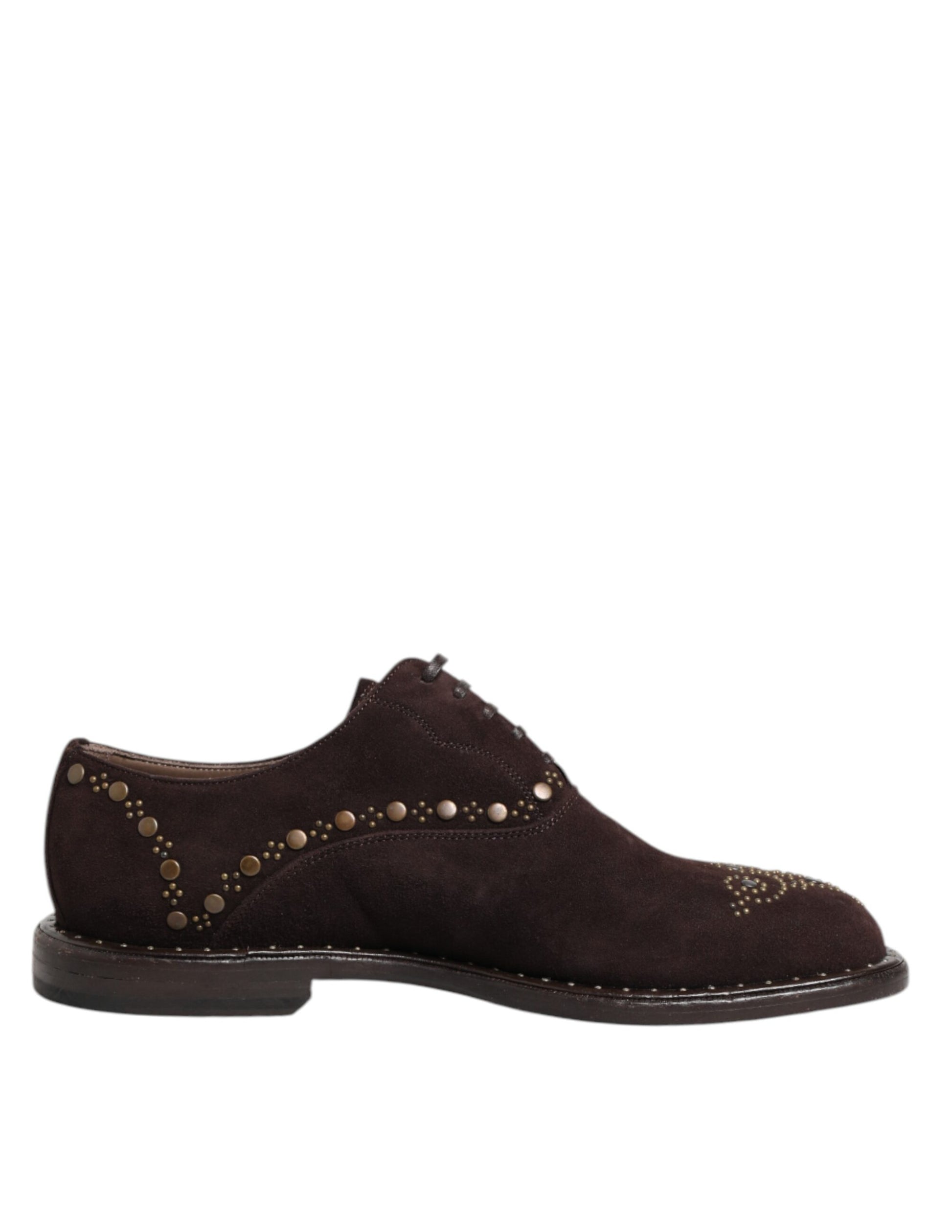 Dolce & Gabbana Brown Velvet Lace Up Oxford Dress Shoes Dolce & Gabbana