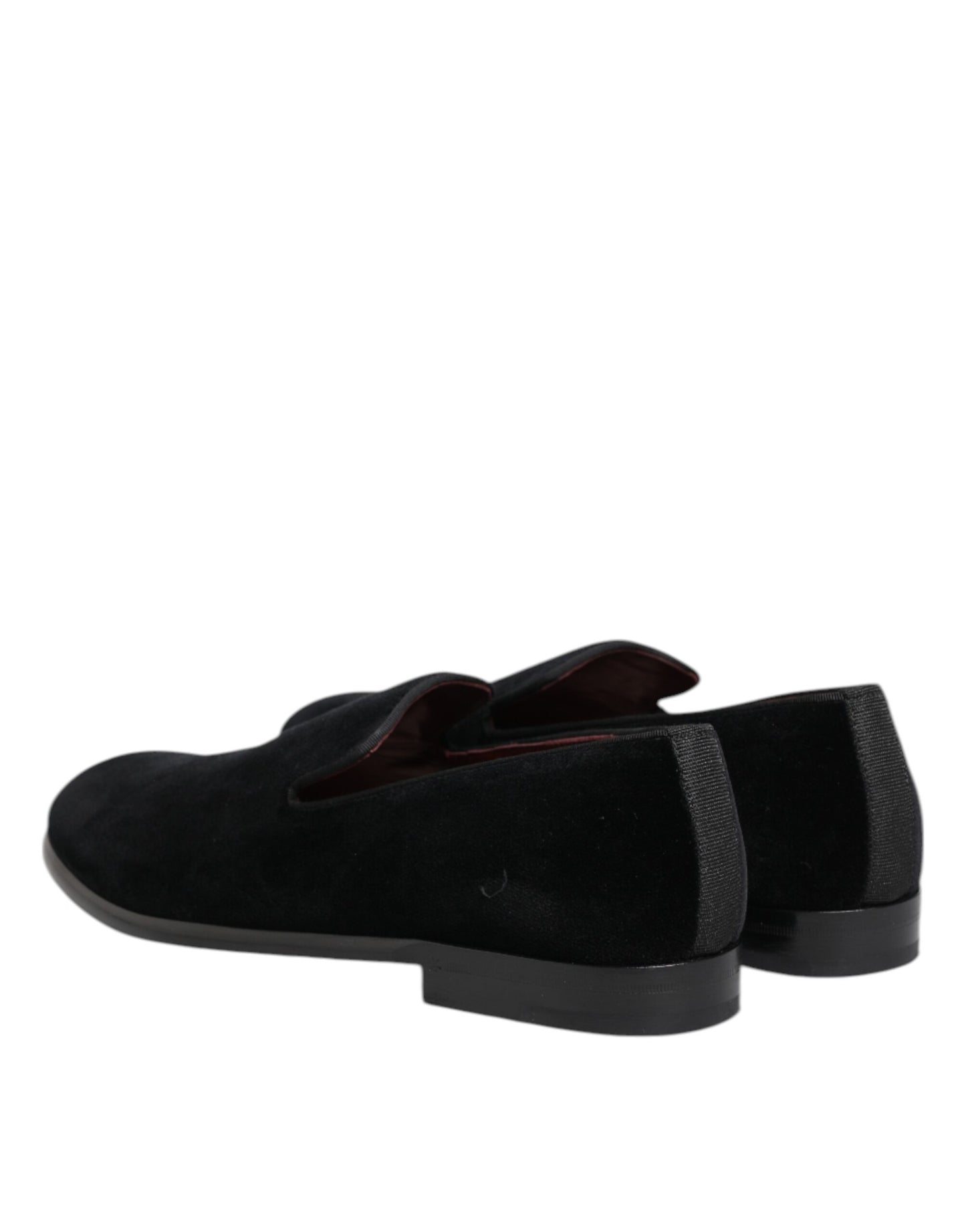 Dolce & Gabbana Black Velvet Loafers Formal Men Dress Shoes Dolce & Gabbana