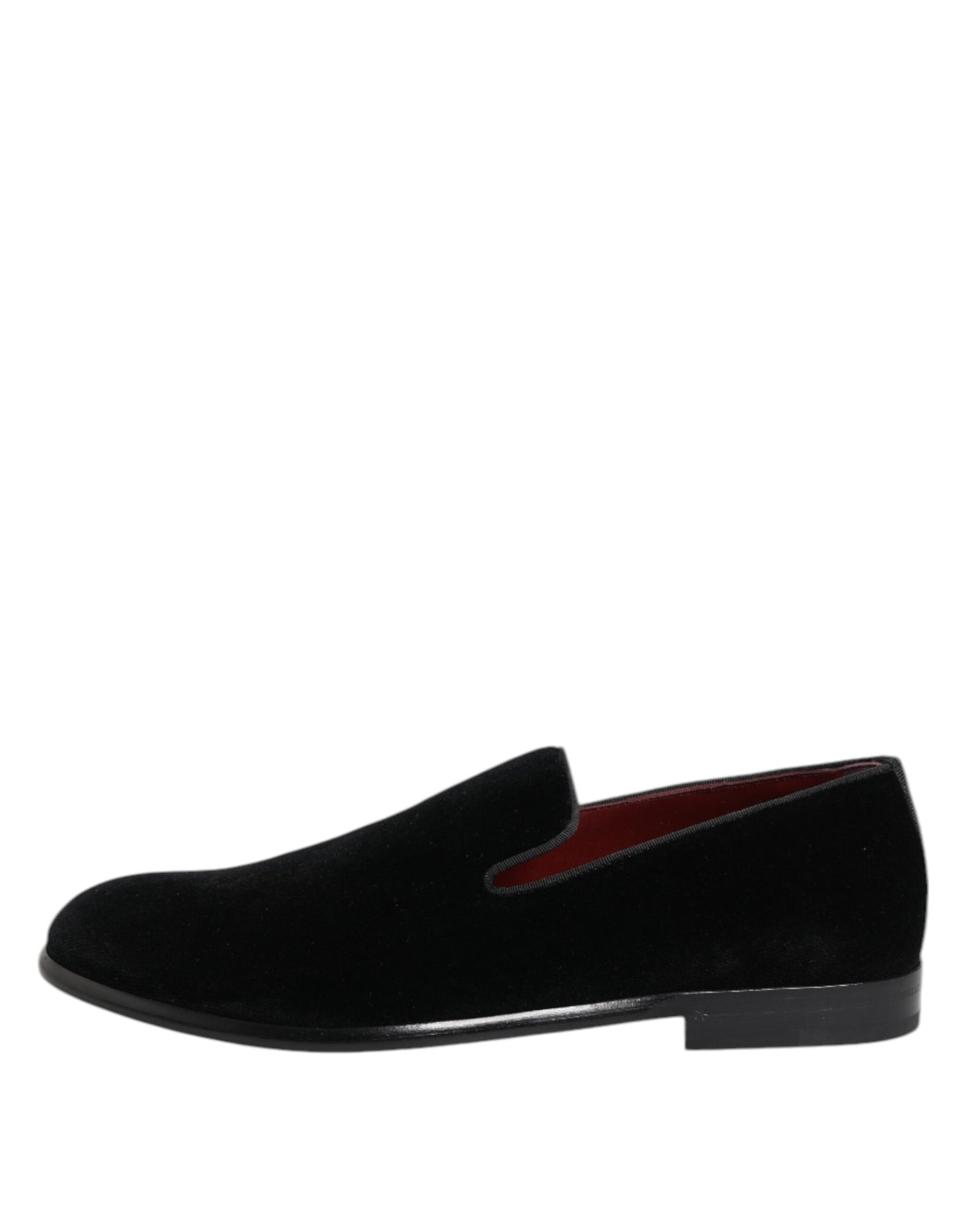 Dolce & Gabbana Black Velvet Loafers Formal Men Dress Shoes Dolce & Gabbana