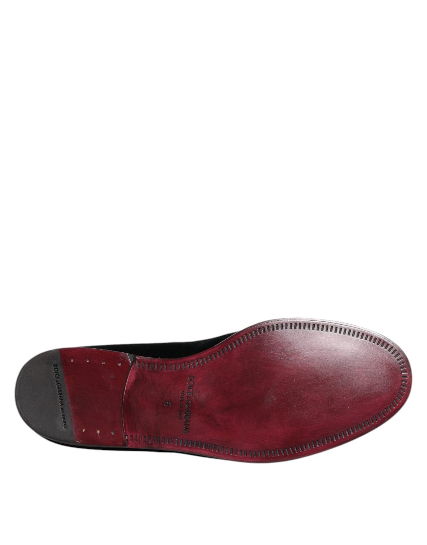 Dolce & Gabbana Black Velvet Loafers Formal Men Dress Shoes Dolce & Gabbana