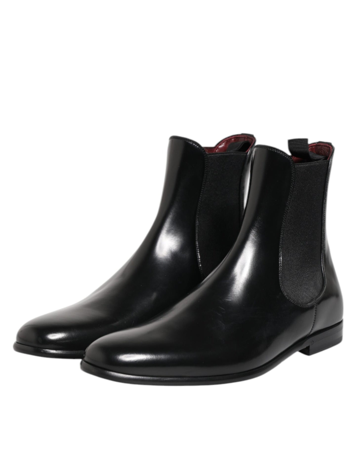Dolce & Gabbana Black Chelsea Slip On Mid Calf Boots Shoes Dolce & Gabbana