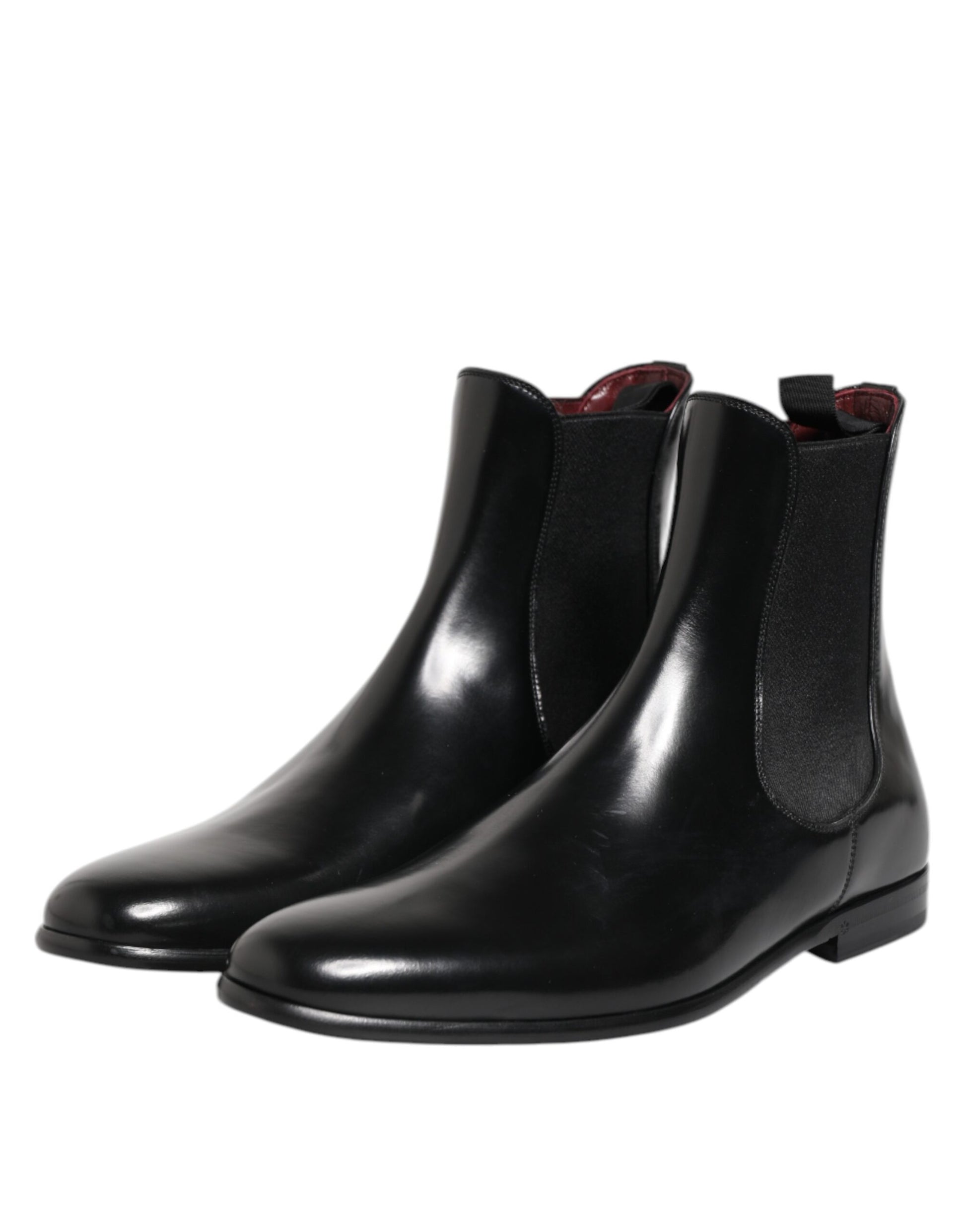 Dolce & Gabbana Black Chelsea Slip On Mid Calf Boots Shoes Dolce & Gabbana